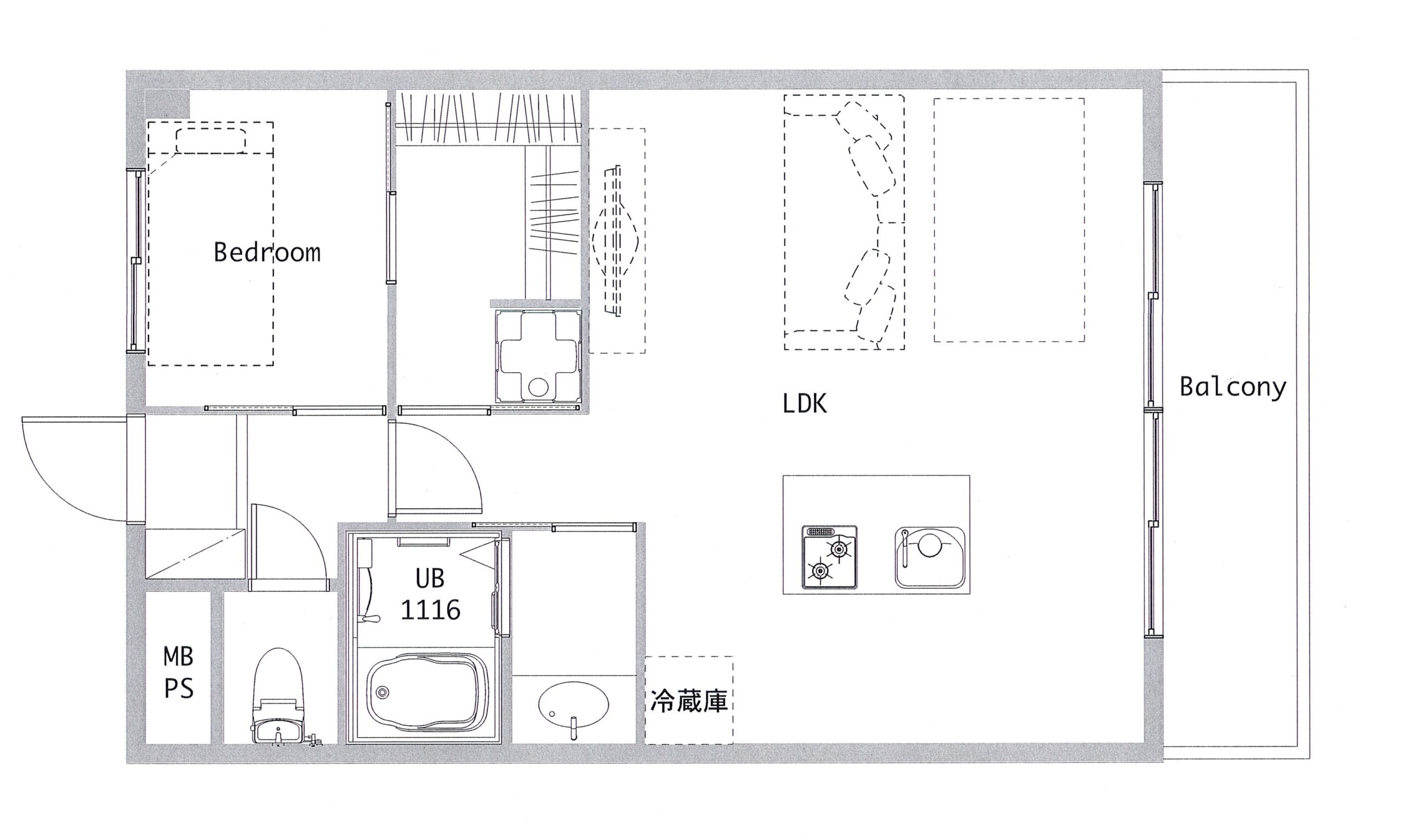 間取り図：リノベーション後