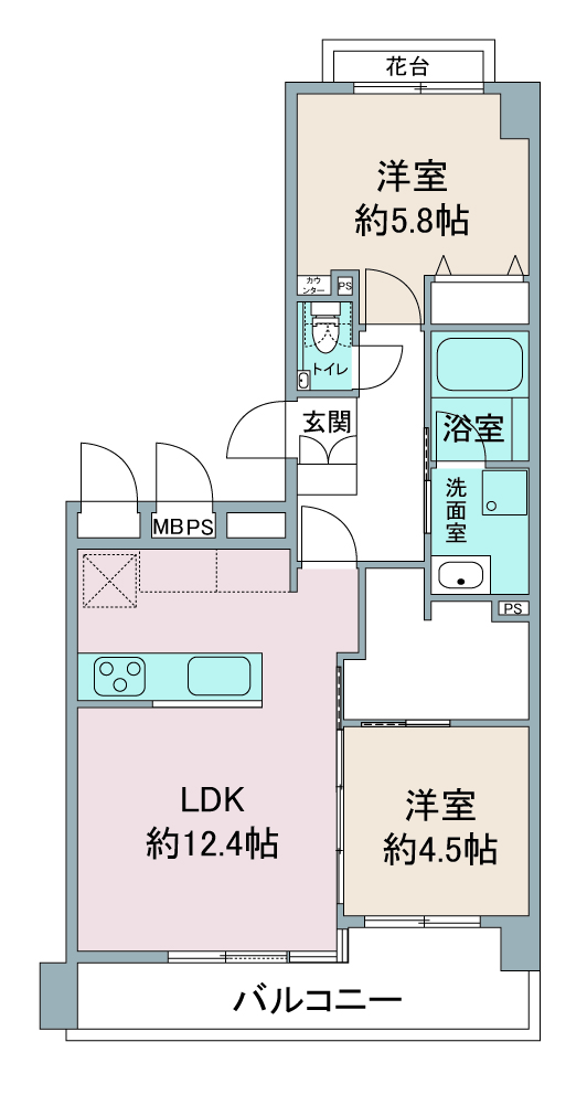 間取り図：リノベーション後