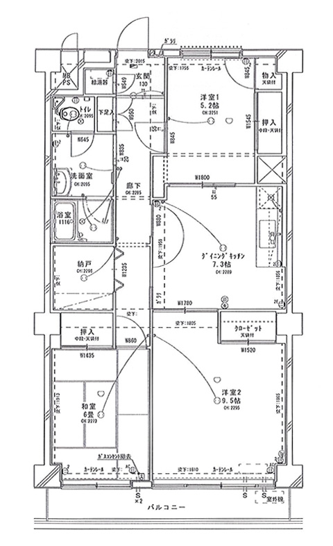 間取り図：リノベーション前