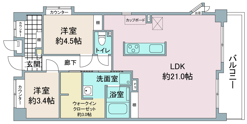 間取り図：リノベーション後