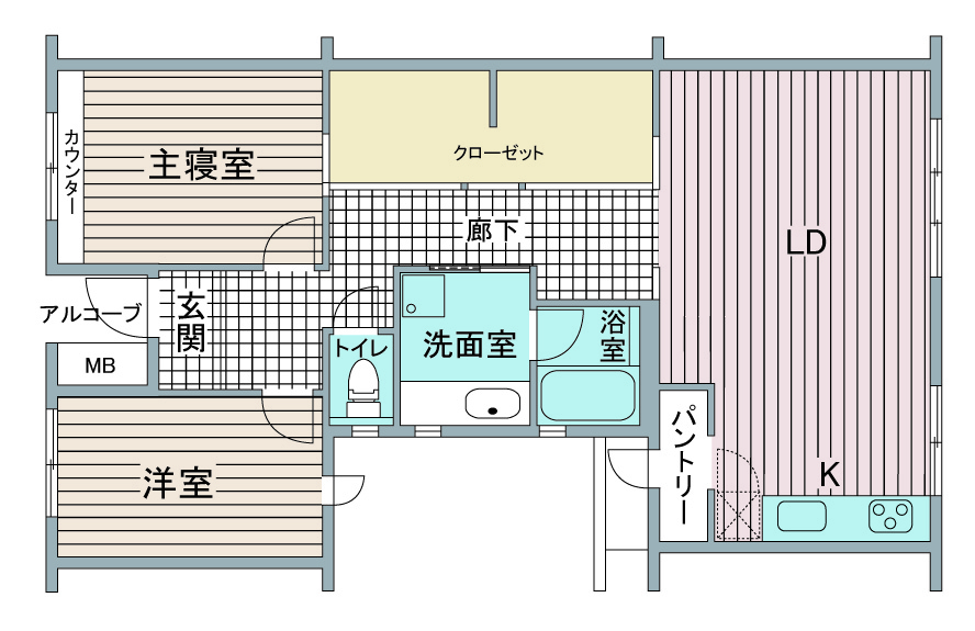 間取り図：リノベーション後