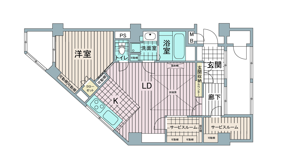 間取り図：リノベーション後