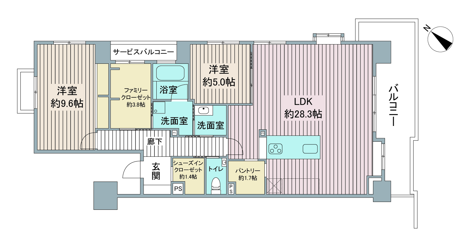 間取り図：リノベーション後