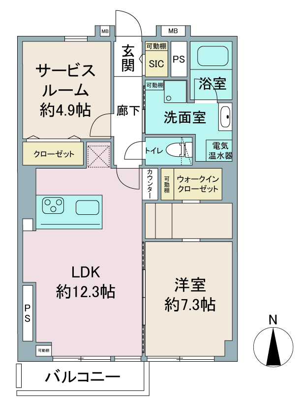 間取り図：リノベーション後