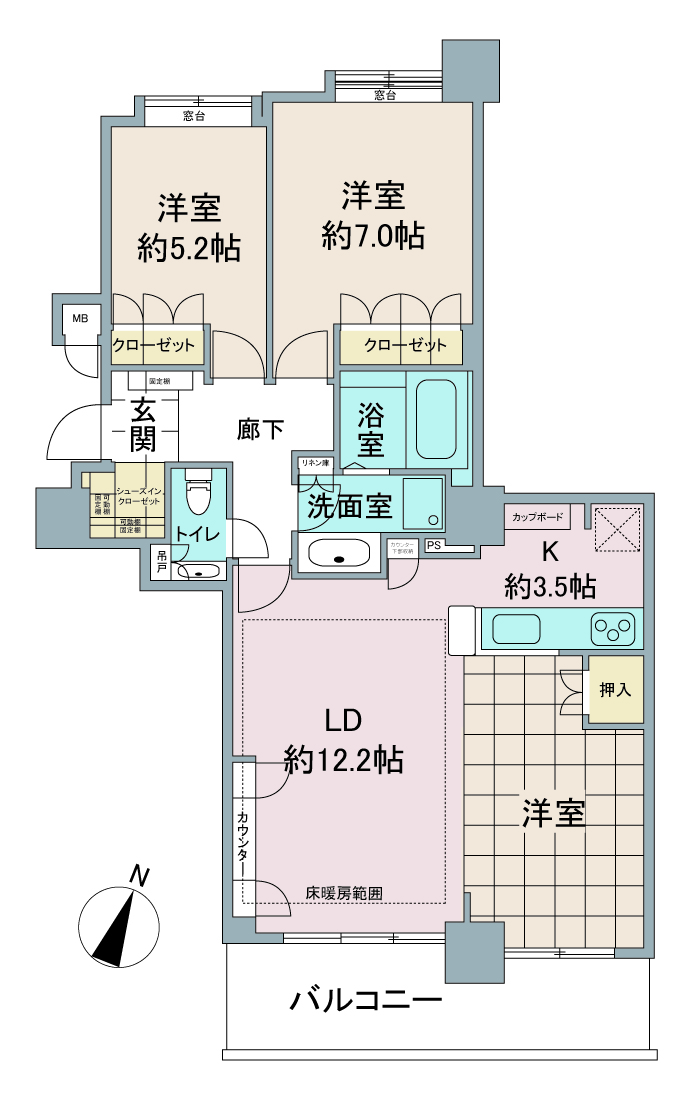 間取り図：リノベーション後