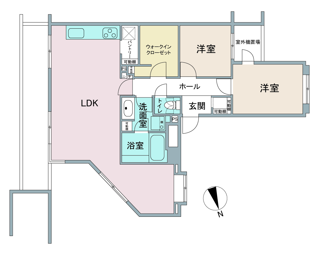 間取り図：リノベーション後